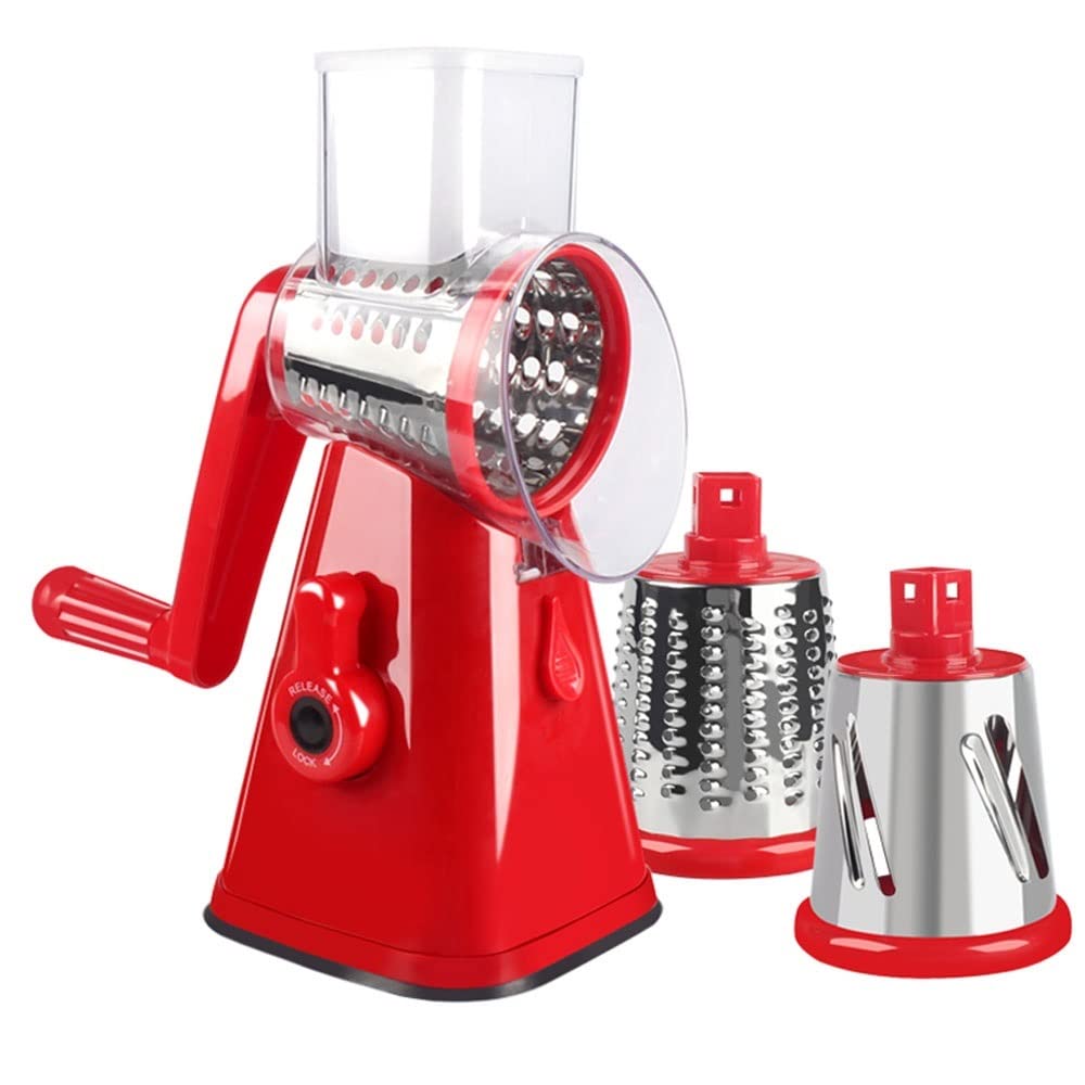 3 In 1 Manual Vegetable Slicer Rotary Cheese Grater Shredder